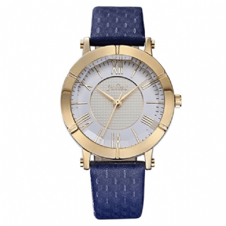 Montre À Quartz De Luxe Pour Femme Avec Bracelet En Cuir