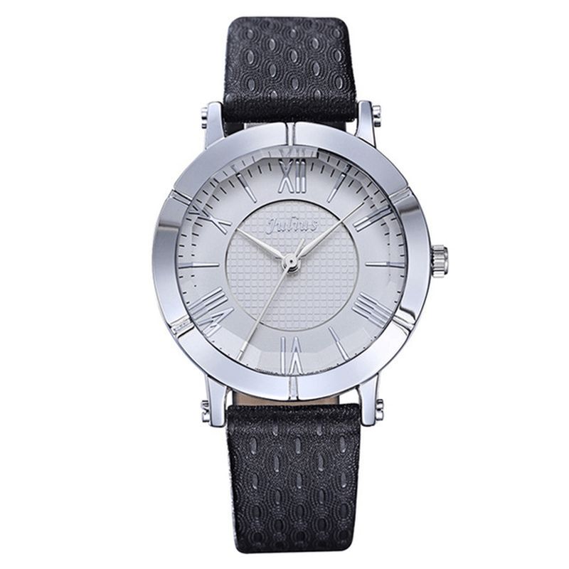 Montre À Quartz De Luxe Pour Femme Avec Bracelet En Cuir