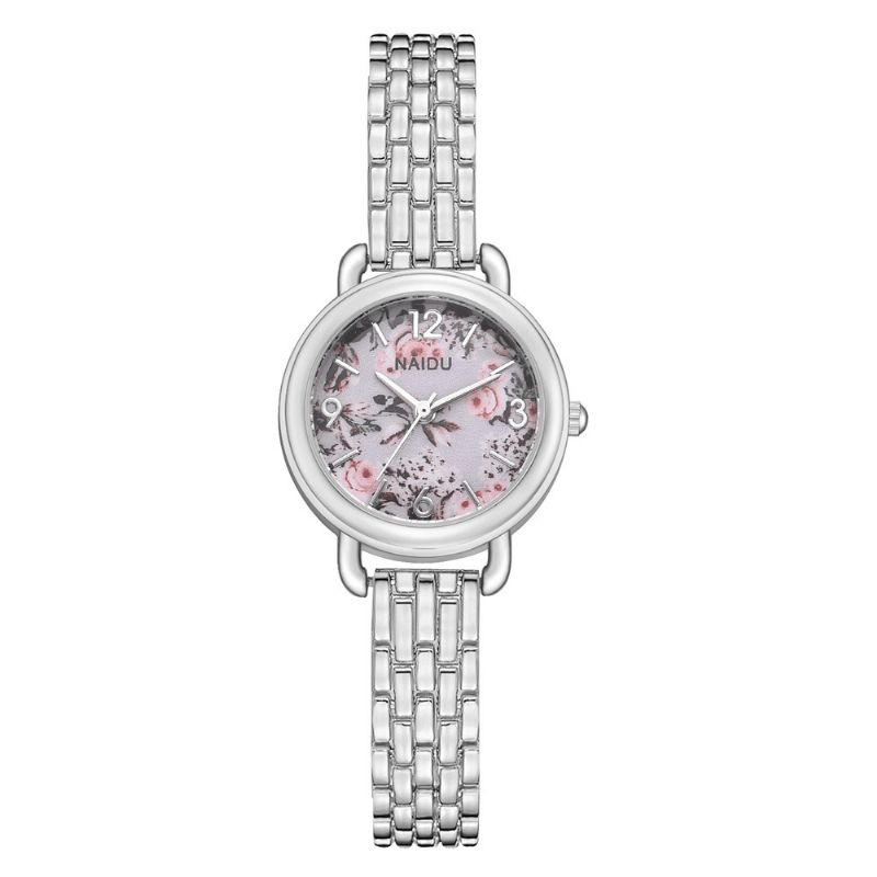 Naidu Montre-bracelet Décorative Pour Dames De Style Décontracté Montre À Quartz Avec Bande En Acier