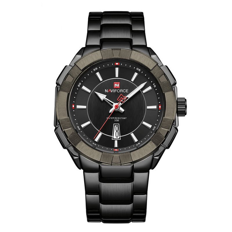 Nf9176 Montre-bracelet Étanche À La Mode Pour Hommes Montre À Quartz De Style D'affaires En Acier Complet