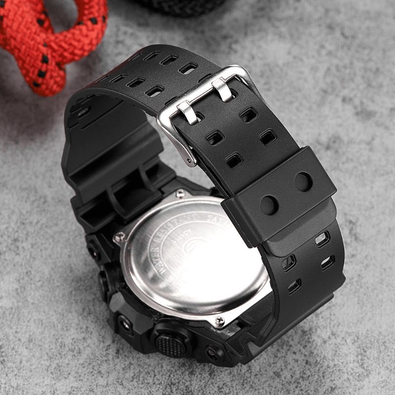 Ohsen Ad1711 Montre-bracelet Pour Homme À Affichage Led À La Mode 5atm Montre Numérique De Sport Étanche