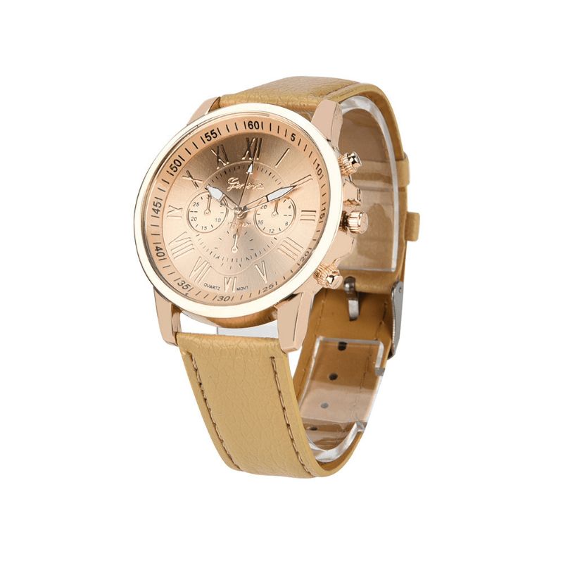 Otoky Jy9007 Mode Femmes Montre Lumière Luxe Casual Bracelet En Cuir Montre À Quartz