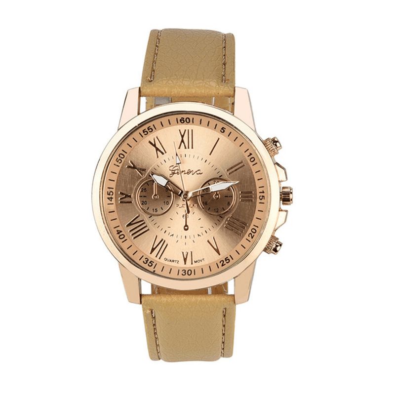 Otoky Jy9007 Mode Femmes Montre Lumière Luxe Casual Bracelet En Cuir Montre À Quartz