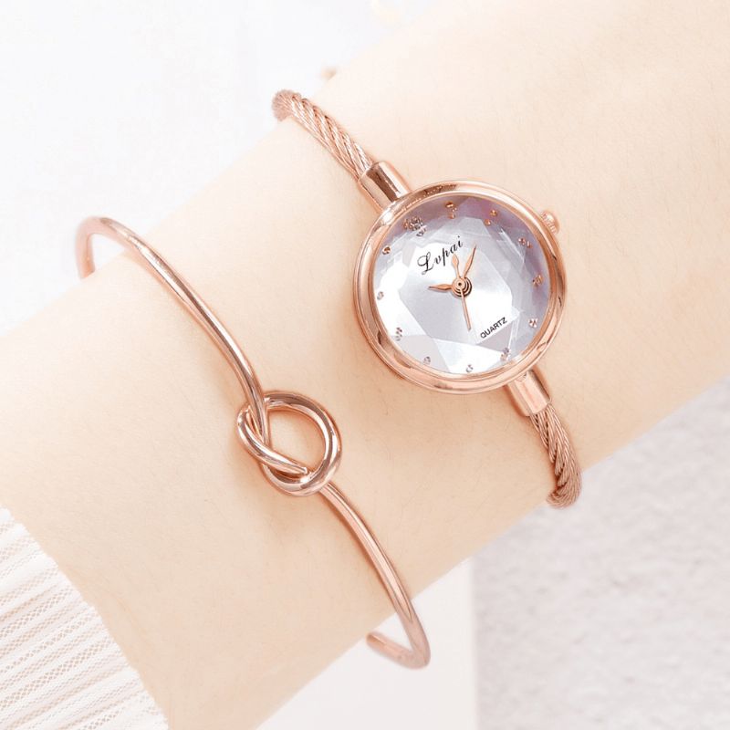 P1148 Montre-bracelet Pour Femme Colorée Éblouissante Montre À Quartz De Style Décontracté À Petit Cadran