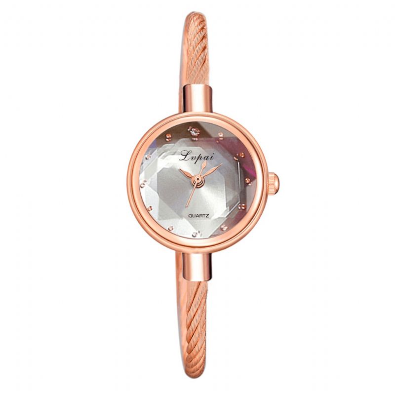 P1148 Montre-bracelet Pour Femme Colorée Éblouissante Montre À Quartz De Style Décontracté À Petit Cadran