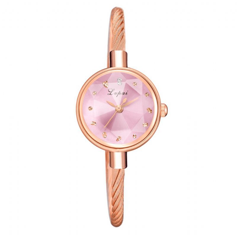 P1148 Montre-bracelet Pour Femme Colorée Éblouissante Montre À Quartz De Style Décontracté À Petit Cadran