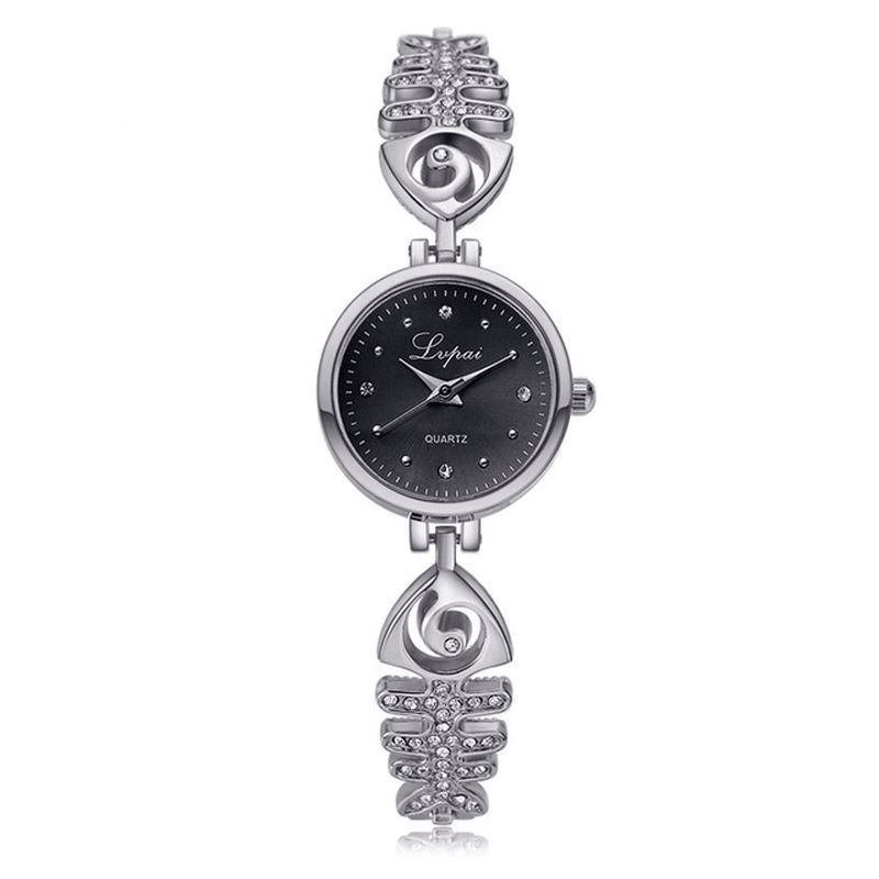 P123 Diamant Cadran Femmes Bracelet Montre Plein Acier Petit Cadran Quartz Montres