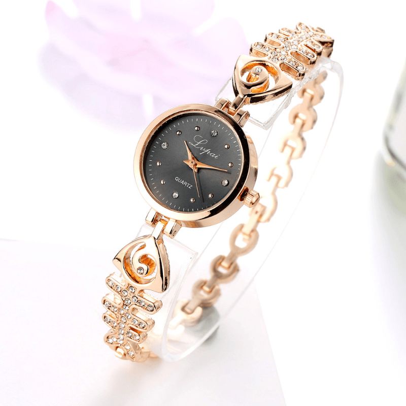 P123 Diamant Cadran Femmes Bracelet Montre Plein Acier Petit Cadran Quartz Montres