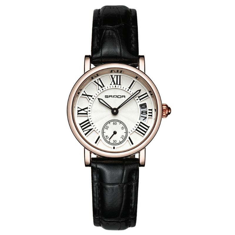 P206 Cuir Femmes Mode Style Dame Robe Montre À Quartz