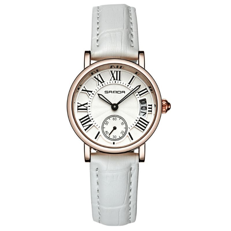 P206 Cuir Femmes Mode Style Dame Robe Montre À Quartz