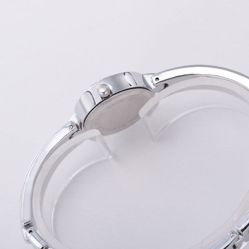 P282 Cristal Diamant Femmes Bracelet Montre Plein Acier Style Décontracté Montres À Quartz