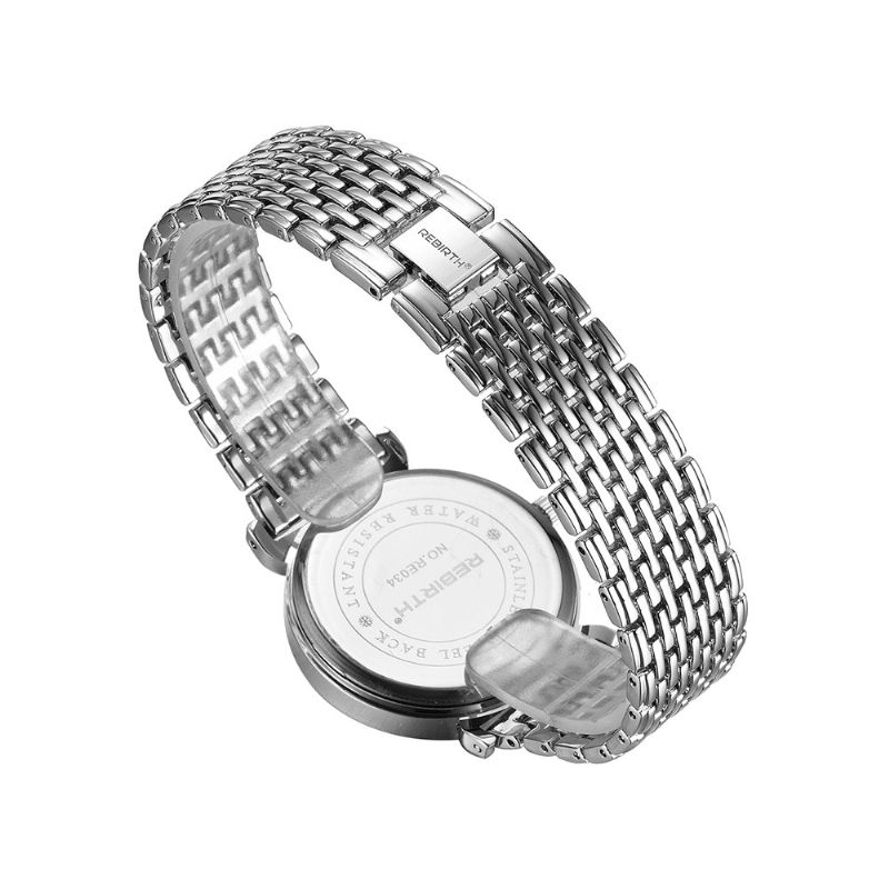 Rebirth Re034 Montre-bracelet Pour Femme Au Design Élégant En Acier Avec Chiffres Romains Montres À Quartz