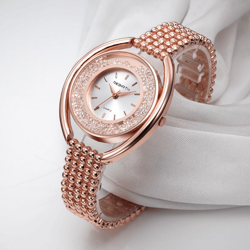 Rebirth Re079 Mode Femmes Quartz Montre Dames De Luxe Diamant Bracelet En Acier Bracelet Montre