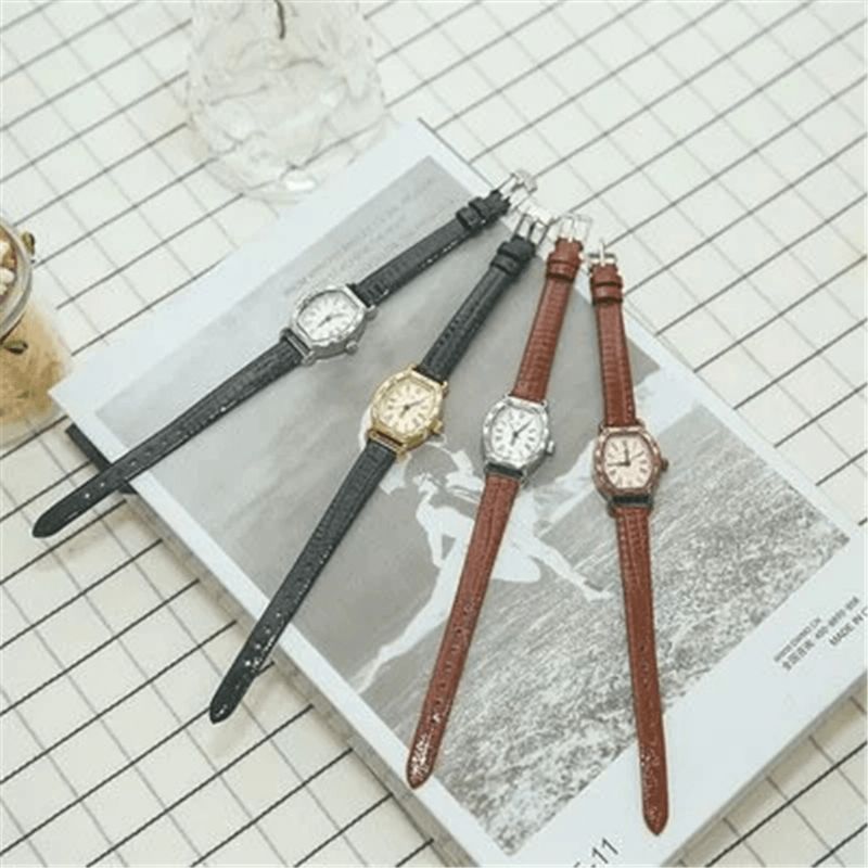 Rectangle Cadran Femmes Montre-bracelet Mode Casual Dames Montre À Quartz