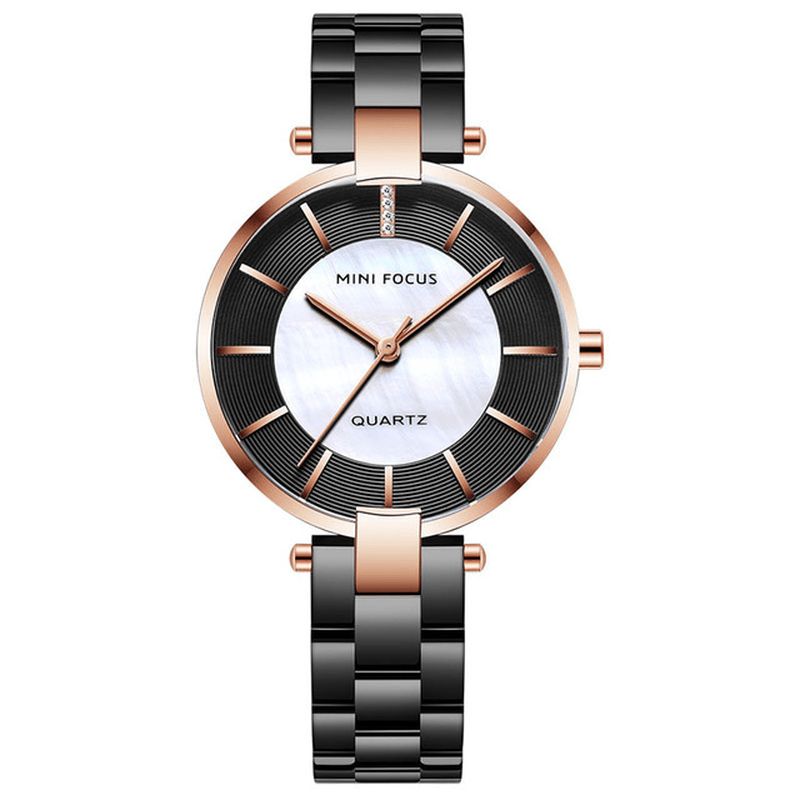 Robe Élégante Horloge Analogique Bracelet En Métal Mode Femmes Montre Montre À Quartz