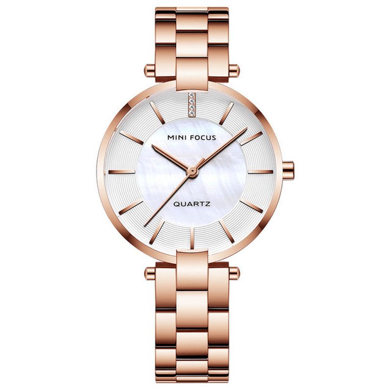 Robe Élégante Horloge Analogique Bracelet En Métal Mode Femmes Montre Montre À Quartz