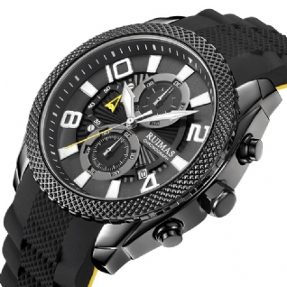 Ruiams 584 Mode Hommes Montre Étanche Lumineuse Date Affichage Chronographe Sport Montre À Quartz