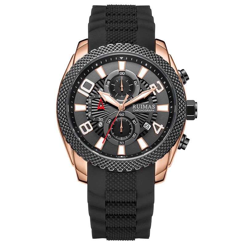 Ruiams 584 Mode Hommes Montre Étanche Lumineuse Date Affichage Chronographe Sport Montre À Quartz