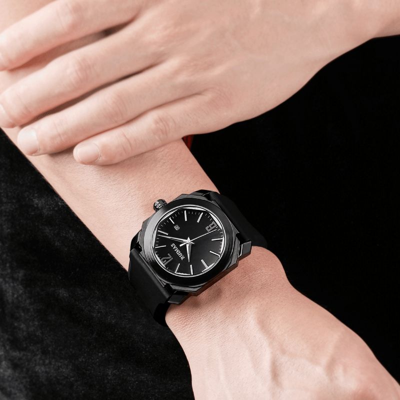 Ruimas 525 Casual Montre Homme 3atm Montre À Quartz Étanche À Affichage De La Date