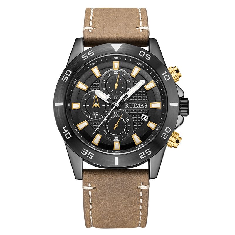 Ruimas 572 Sport Montre Pour Homme 3atm Étanche Chronographe Affichage De La Date Lumineuse Montre À Quartz