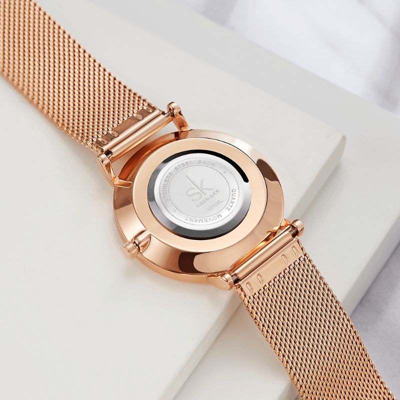 Sk Creative Cristal Cadran K0106 Femmes Mode Simple Dames Robe Élégante Montre À Quartz