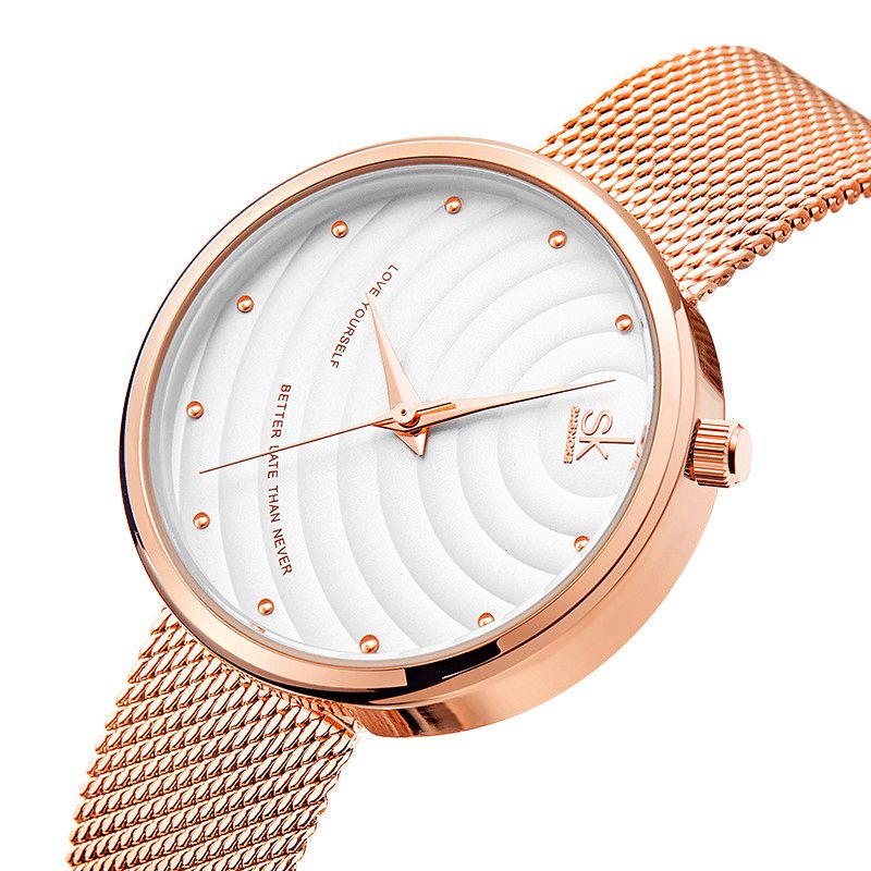 Sk K0138 Montre À Quartz Avec Bracelet En Acier Pour Femme