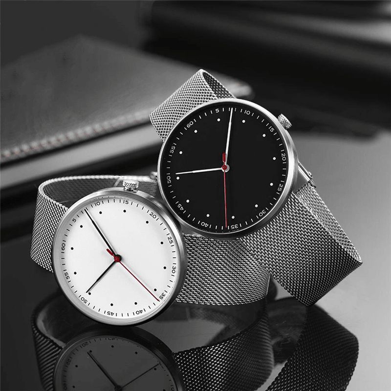 Twentyseventeen Qingpai W001q Élégant Style Décontracté Pointeurs Lumineux 3atm Étanche Mâle Femelle Couples Montre À Quartz