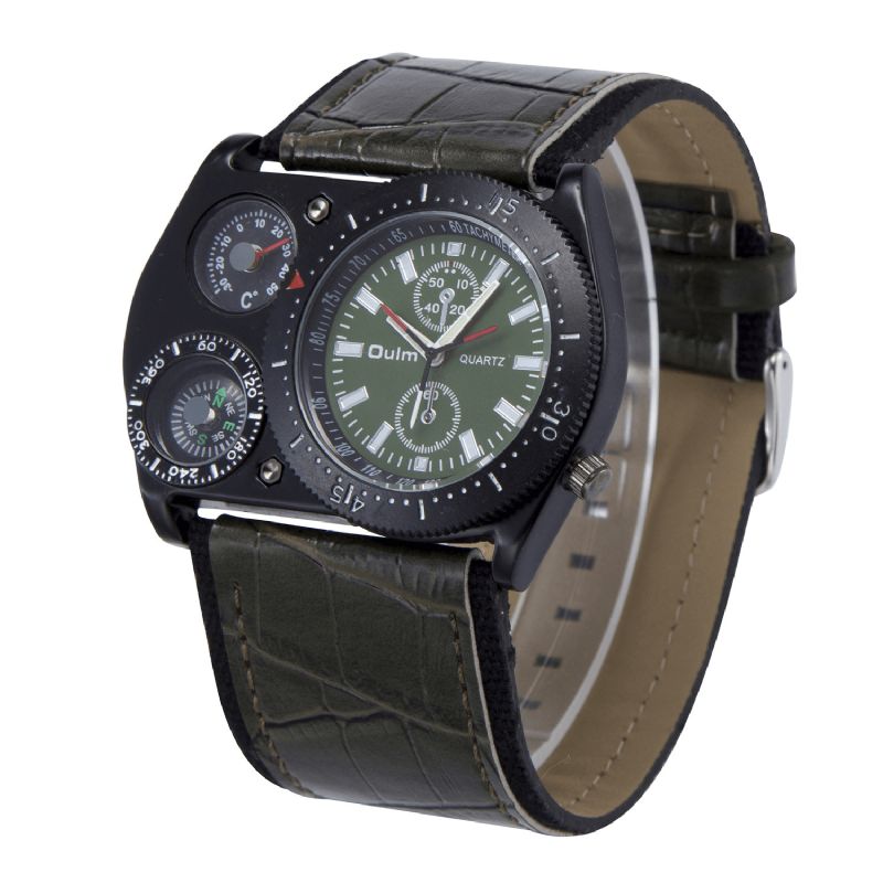 Vintage Décorer Cadran Montre Militaire Réglable En Cuir Hommes Montre À Quartz