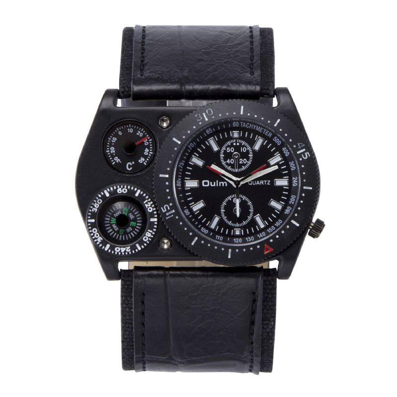 Vintage Décorer Cadran Montre Militaire Réglable En Cuir Hommes Montre À Quartz