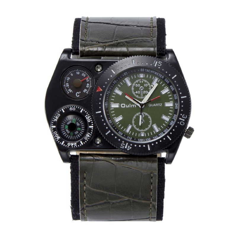 Vintage Décorer Cadran Montre Militaire Réglable En Cuir Hommes Montre À Quartz