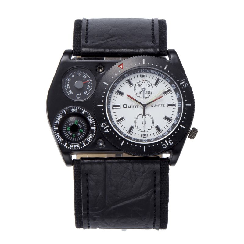 Vintage Décorer Cadran Montre Militaire Réglable En Cuir Hommes Montre À Quartz