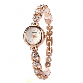 Xr720 Montre-bracelet Dorée Pour Femme Montre-bracelet À Quartz Brillant En Cristal