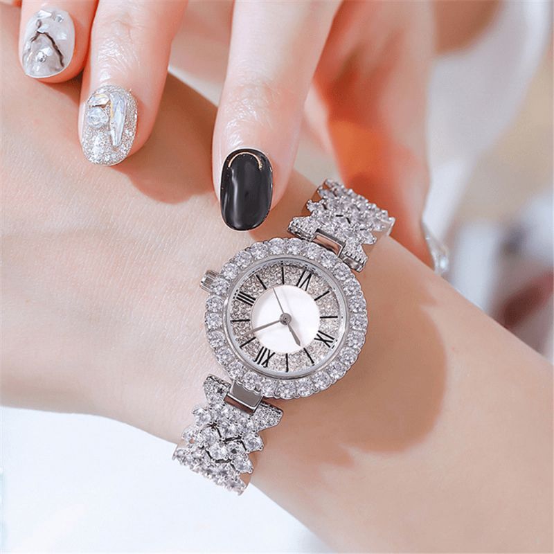 XSvo Ensemble De Montres De Luxe Style Élégant Femmes Montre À Quartz Bracelet À Diamants Pour Mères Petite Amie Dames