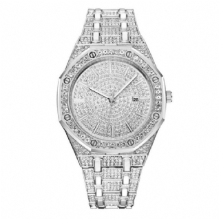 XSvo Luxe Mode Pleine Strass Diamant Montre-bracelet Unisexe Quartz Montre