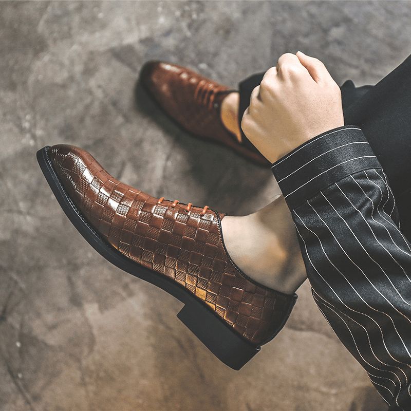 Chaussures Habillées D'affaires À Lacets Souples Et Respirantes De Grande Taille Pour Hommes