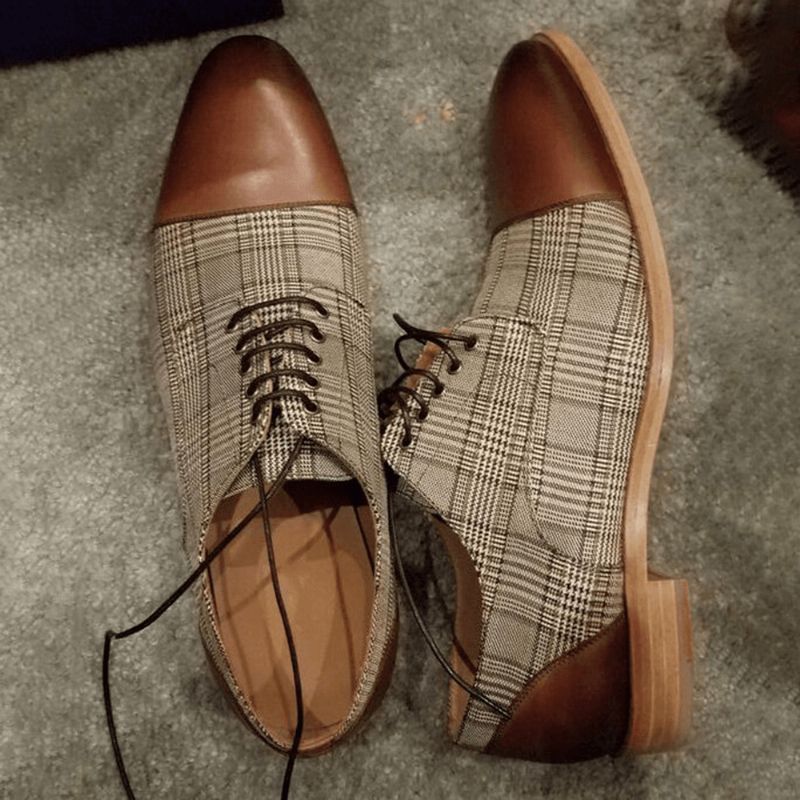 Chaussures Habillées À Lacets Confortables De Style Britannique Pour Hommes