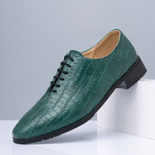 Chaussures Oxford À Bout Pointu Pour Hommes À Motif De Crocodile