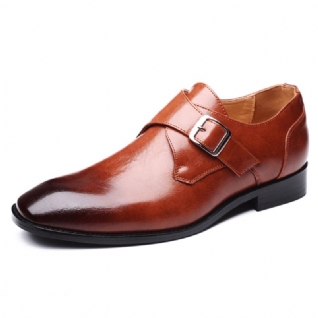 Hommes Buckle Square Toe Respirant Confortable Chaussures Formelles D'affaires