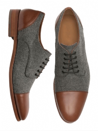 Hommes Élégant Cap Top Oxfords Chaussures Habillées Formelles À Lacets