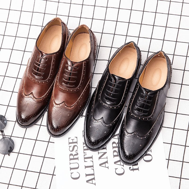 Hommes Richelieu Sculpté Chaussures Habillées Formelles Casual Business Oxfords