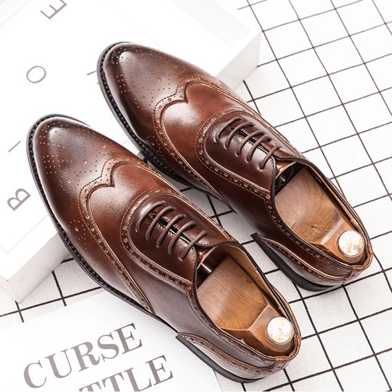 Hommes Richelieu Sculpté Chaussures Habillées Formelles Casual Business Oxfords