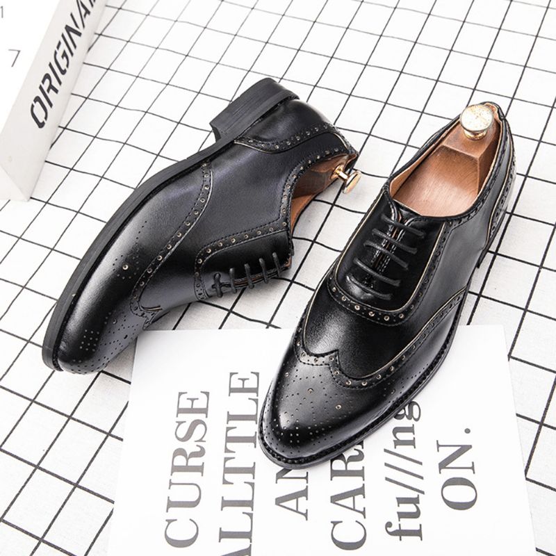 Hommes Richelieu Sculpté Chaussures Habillées Formelles Casual Business Oxfords