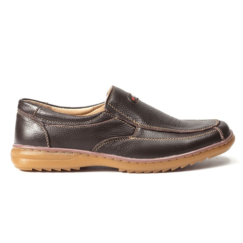 Menico Hommes Véritable Cuir De Vache Slip Sur Semelle Souple Confortable Antidérapant Casual Oxfords