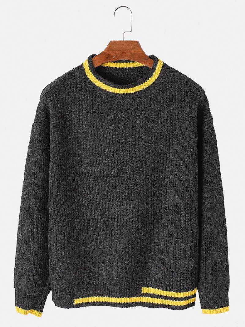 Pull Épais À Col Rond En Tricot Chaud Pour Hommes