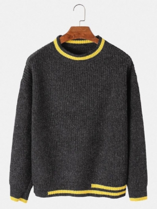 Pull Épais À Col Rond En Tricot Chaud Pour Hommes