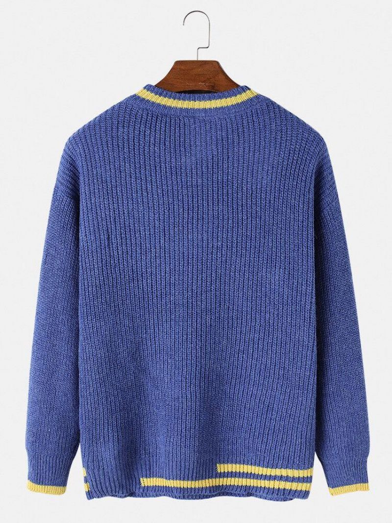 Pull Épais À Col Rond En Tricot Chaud Pour Hommes