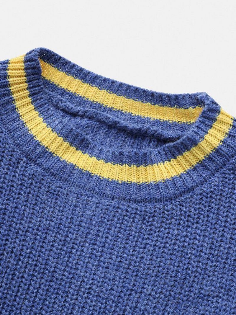 Pull Épais À Col Rond En Tricot Chaud Pour Hommes