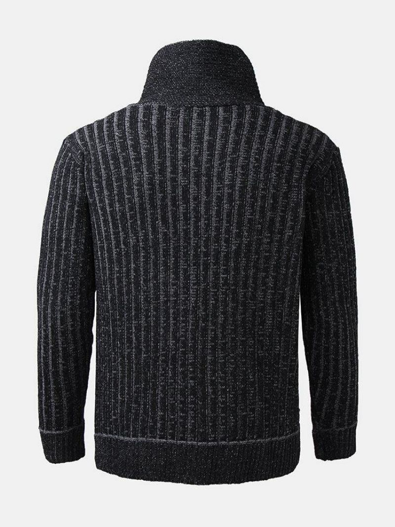 Pulls Chauds À Col Montant Avec Texture Tricotée Pour Hommes