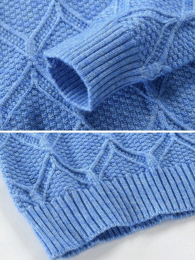 Pulls Chauds À Manches Longues En Tricot À Col Rond Pour Hommes