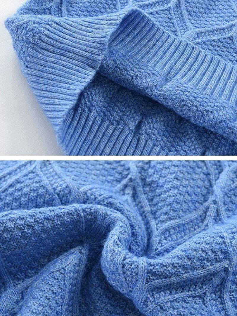 Pulls Chauds À Manches Longues En Tricot À Col Rond Pour Hommes